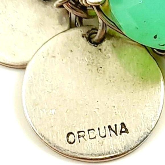 Beth Orduna Sterling Silver with citrine, peridot & chalcedonay cluster necklace - Picture 2 of 9